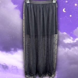Beautiful Divided Sheer Maxi Skirt